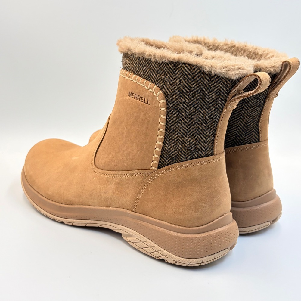 Merrell Women's 9.5 Encore Ice 5 Mid Zip Otter Waterproof Faux Fur Fleece Lined - Picture 4 of 13